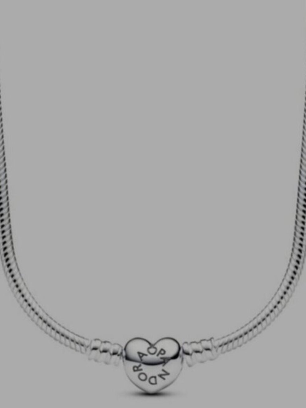 Pandora Moments Heart Clasp Snake Chain Necklace
